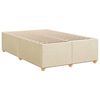 vidaXL Cama boxspring com colchão 120x190 cm tecido cor creme
