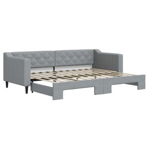 vidaXL Sof&aacute;-cama com gavet&atilde;o 80x200 cm tecido cinzento-claro