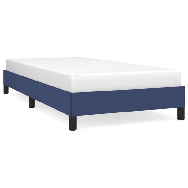 vidaXL Estrutura de cama sem colch&atilde;o 90x200 cm tecido azul
