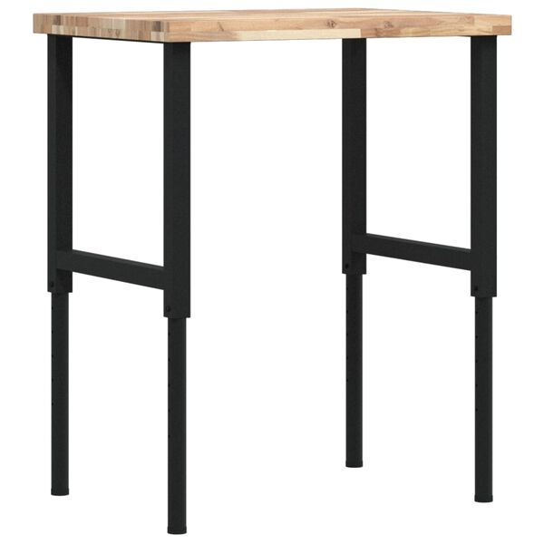 vidaXL Bancada retangular 80x60x(73-99,5) cm madeira de acácia maciça