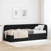 vidaXL Estrutura de Cama de Canto com colch&atilde;o Preto 80 x 200 cm Veludo