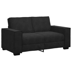 vidaXL Sof&aacute; de 2 lugares veludo 160x78x84 cm preto