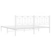 vidaXL Estrutura de cama com cabeceira 193x203 cm metal branco