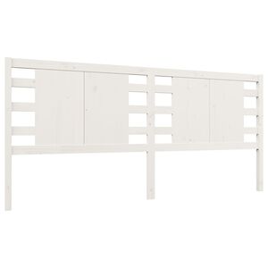 vidaXL Cabeceira de cama 126x4x100 cm pinho maci&ccedil;o branco