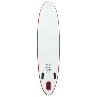 vidaXL Prancha de paddle SUP insuflável vermelho e branco