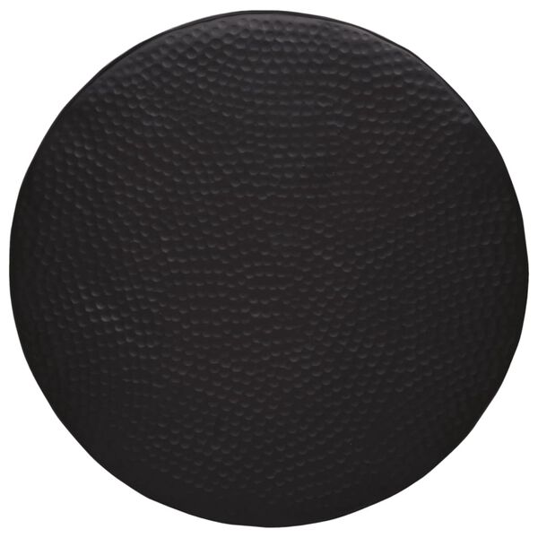 vidaXL Mesa de centro em alum&iacute;nio martelado &Oslash; 50x30 cm preto