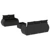 vidaXL 6 pcs conjunto sof&aacute;s de jardim c/ almofad&otilde;es vime PE preto