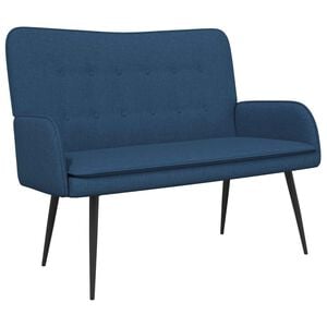 vidaXL Sof&aacute; para 2 Pessoas Azul 115 x 61 x 87 cm Tecido