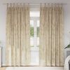 vidaXL Cortinas de Veludo com cortinas 2 pcs Creme 260 x 140 cm Veludo