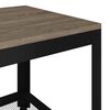 vidaXL Mesa de centro 90x45x45 cm MDF e ferro cinzento e preto