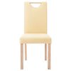 vidaXL Cadeiras de jantar 4 pcs tecido cor creme