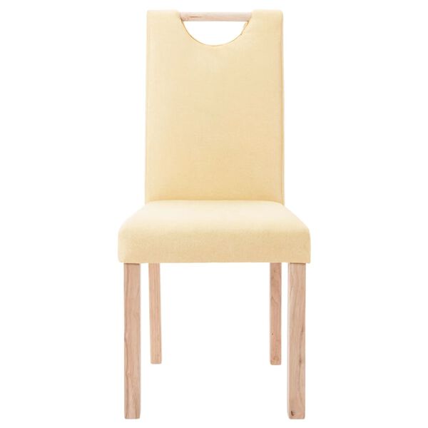vidaXL Cadeiras de jantar 4 pcs tecido cor creme