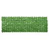 vidaXL Tela de varanda com folhas verde 300x100 cm