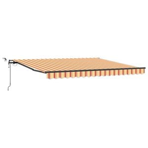 vidaXL Toldo retr&aacute;til Amarelo e Laranja 400 &times; 300 cm Poli&eacute;ster