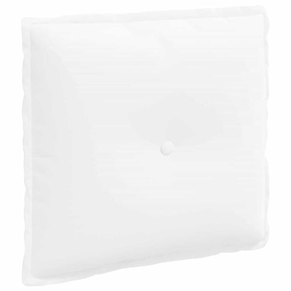 vidaXL Travesseiro para Costas Branco 50 x 19 x 45 cm tecido