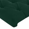 vidaXL Cabeceira de cama 2 pcs veludo 100x7x78/88 cm verde-escuro