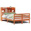 vidaXL Cama c/ estante sem colch&atilde;o 120x190cm pinho maci&ccedil;o castanho-mel