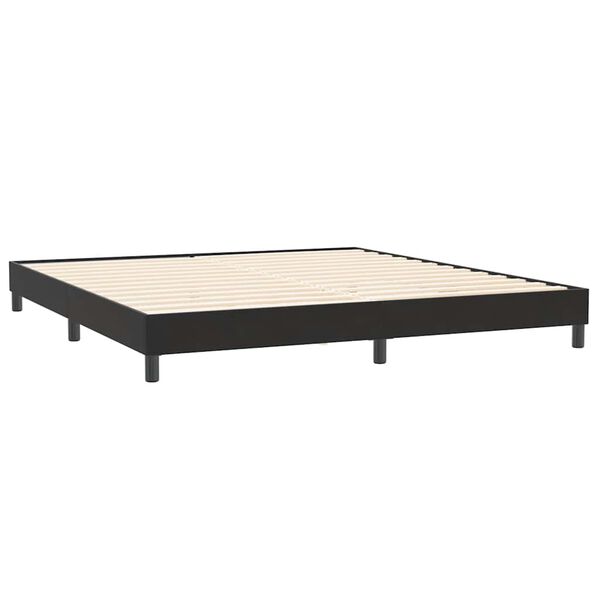 vidaXL Cama com molas/colch&atilde;o 200x220 cm veludo preto