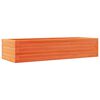 vidaXL Vaso/floreira de jardim 110x40x23 cm pinho maci&ccedil;o castanho-mel