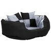 vidaXL Almofad&atilde;o p/ c&atilde;es revers&iacute;vel e lav&aacute;vel 65x50x20 cm cinza/preto