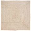 vidaXL Tapete de &Aacute;rea Natural e Branco 200 x 200 cm Juta
