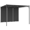 vidaXL Gazebo de jardim com cortina lateral 3x3x2,25m antracite