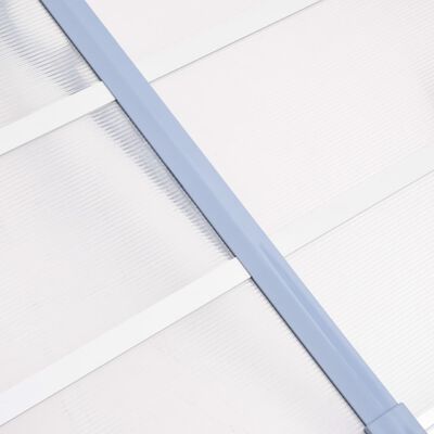 vidaXL Toldo para porta 152,5x90cm policarbonato cinzento/transparente