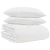 vidaXL Edredom de Inverno com travesseiro 3 pcs Branco Pena de ganso