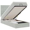 vidaXL Estrutura cama otomana colch&otilde;es 80x200 cm veludo cinzento claro