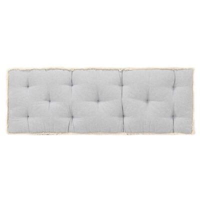 vidaXL Almofadão para sofá de paletes 120x40x7 cm cinzento