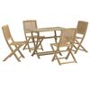 vidaXL Conjunto de jantar p/ jardim 5 pcs madeira de ac&aacute;cia maci&ccedil;a