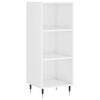 vidaXL Aparador 34,5x32,5x90 cm derivados de madeira branco brilhante
