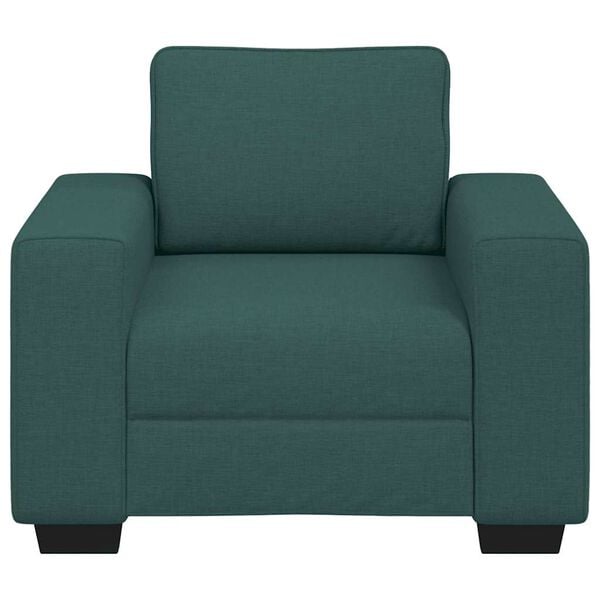 vidaXL Poltrona 100x77x82 cm tecido verde-escuro