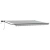 vidaXL Toldo retr&aacute;til manual com LEDs Antracite e Branco 4 &times; 3 m