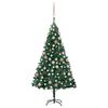 vidaXL &Aacute;rvore Natal artificial pr&eacute;-iluminada c/ bolas 120 cm PVC verde