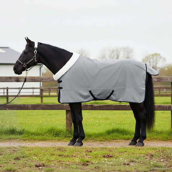 vidaXL Cobertor de Cavalo Verde escuro total 145 cm Fleece polar