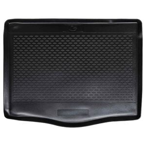 vidaXL Tapete de Porta-Malas Preto Borracha