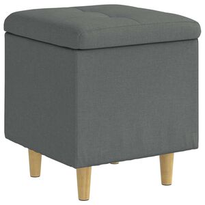 vidaXL Puff de armazenamento Cinza Escuro 40 x 40 x 45 cm tecido