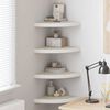 vidaXL Prateleiras canto parede 4 pcs 35x35x3,8 cm MDF carvalho/branco