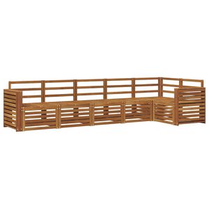 vidaXL Conjunto de Sof&aacute; Sectional 6 pcs Natural