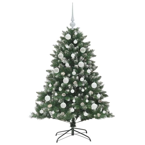 vidaXL &Aacute;rvore de Natal Artificial Verde 120 cm PVC, Pl&aacute;stico e A&ccedil;o