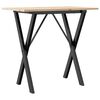 vidaXL Mesa de jantar estrutura em X 80x50x75 cm pinho e a&ccedil;o