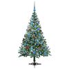 vidaXL &Aacute;rvore de Natal Artificial com 150 LEDs Verde 150 cm PVC e A&ccedil;o