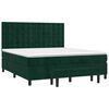 vidaXL Cama com molas/colch&atilde;o 180x200 cm veludo verde-escuro