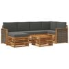 vidaXL Conjunto de Sof&aacute;s para Exterior 6 unid. Natural e Antracite