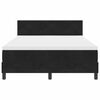 vidaXL Cama Box Spring com Colch&atilde;o Preto 160 x 200 cm tecido