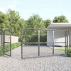 vidaXL Port&atilde;o de jardim em tela antracite 350x125 cm a&ccedil;o galvanizado.