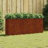 vidaXL Canteiro elevado de jardim 200x40x80 cm a&ccedil;o corten