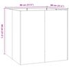 vidaXL Vaso floreira 80x80x80 cm a&ccedil;o branco