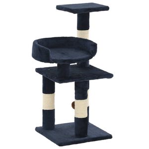 vidaXL &Aacute;rvore p/ gatos c/ postes arranhadores sisal 65 cm azul